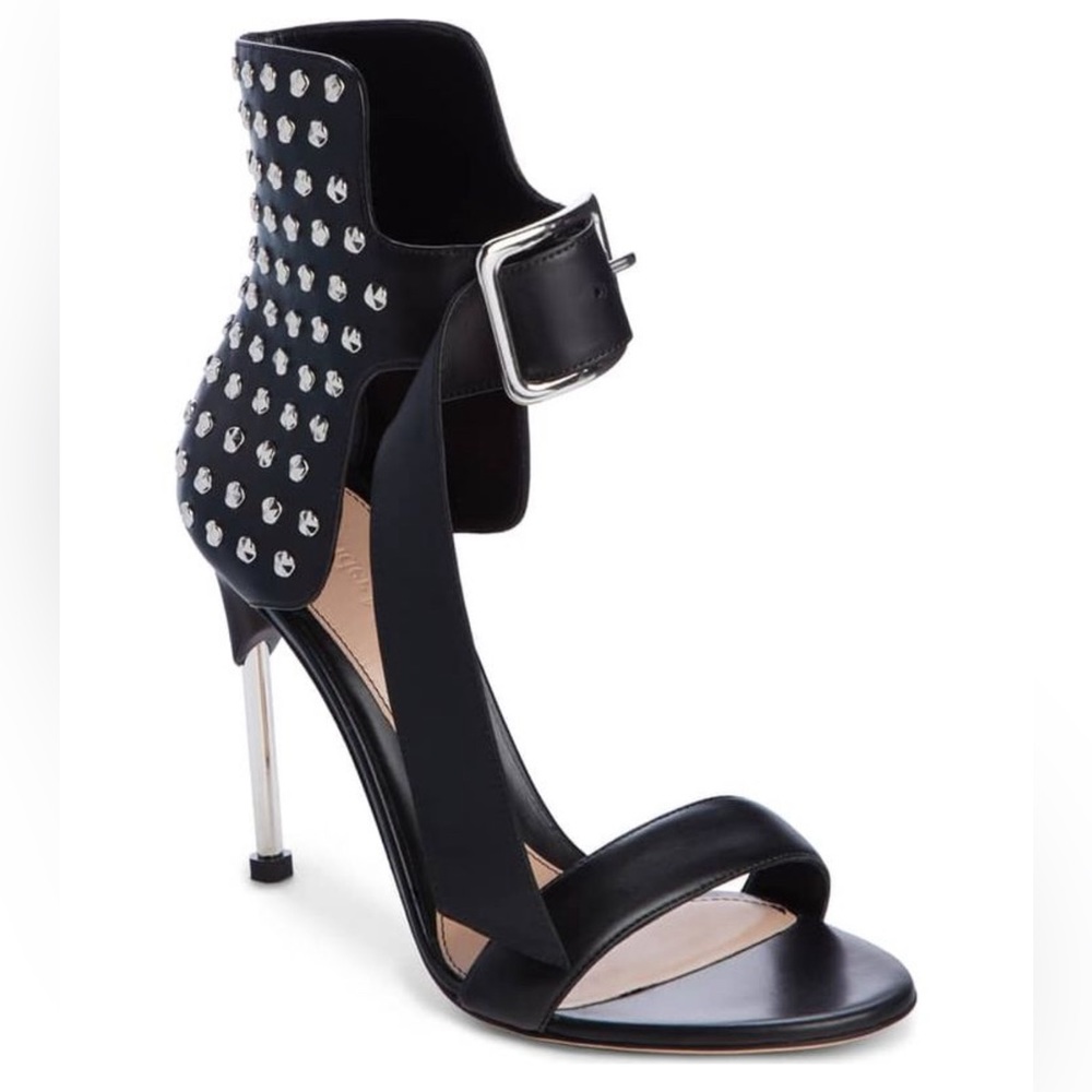 ALEXANDER MCQUEEN Rocker Leather Stud Embellished Sandals - Picture 4 of 13